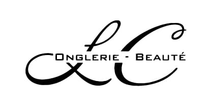 Logo noir de LC Onglerie - Beauté, avec lettres stylisées et typographie élégante évoquant l’univers de la beauté.