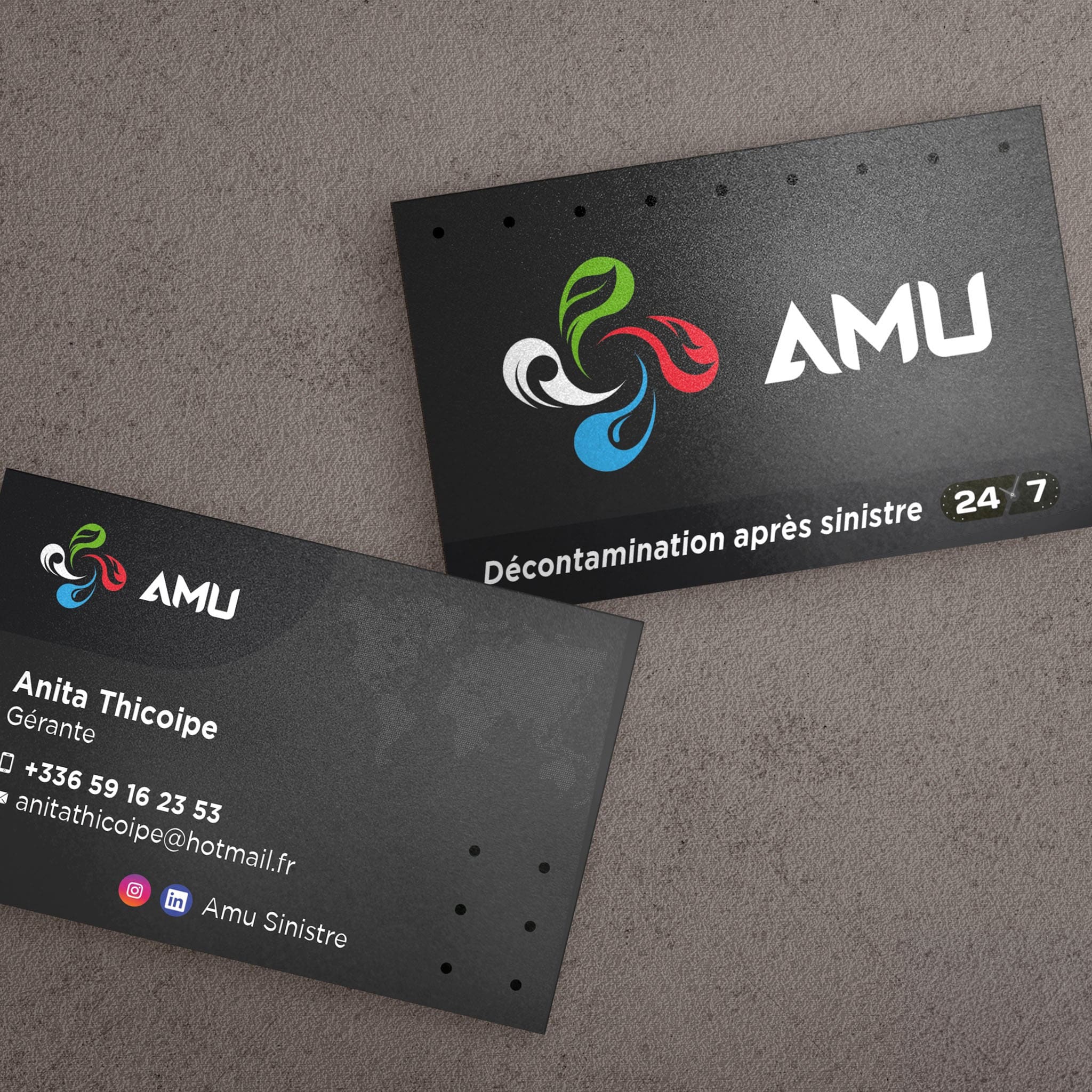Carte de visite AMU - CM communication