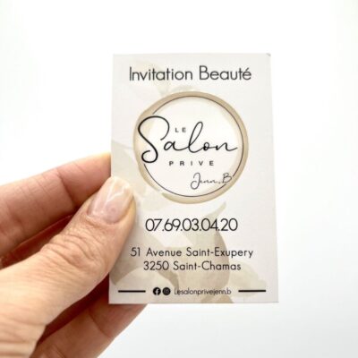 Une carte de marrainage personnalisée pour Le Salon de Jenn