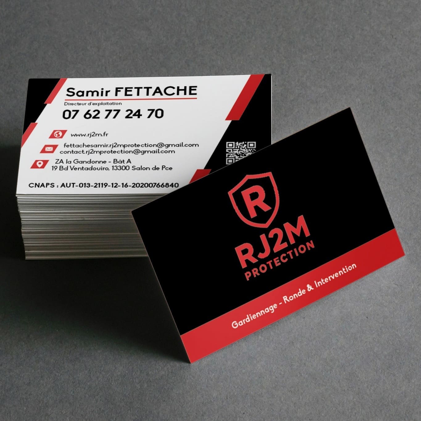 Une carte de visite pour RJ2M Protection
