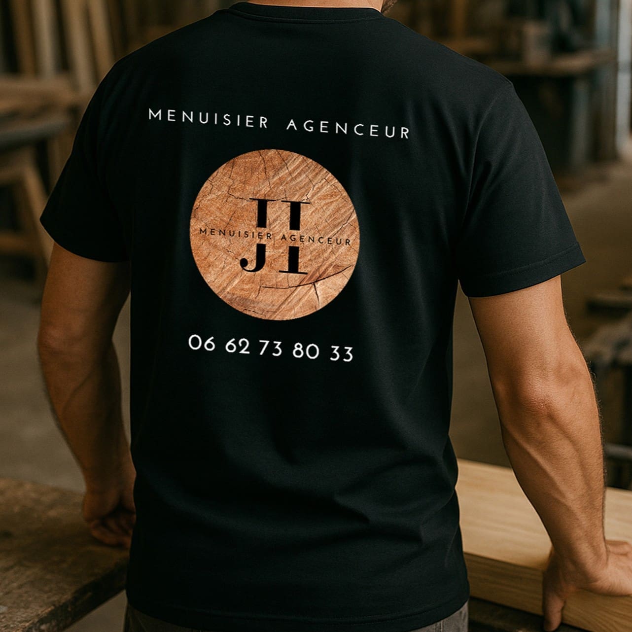 Tee-shirt personnalisé pour JI Menuiserie