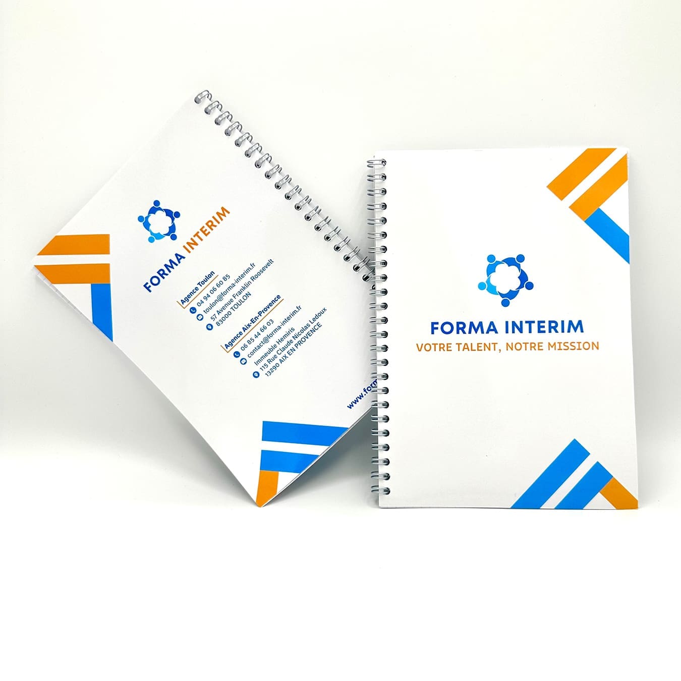 Carnet personnalisé pour Forma Interim