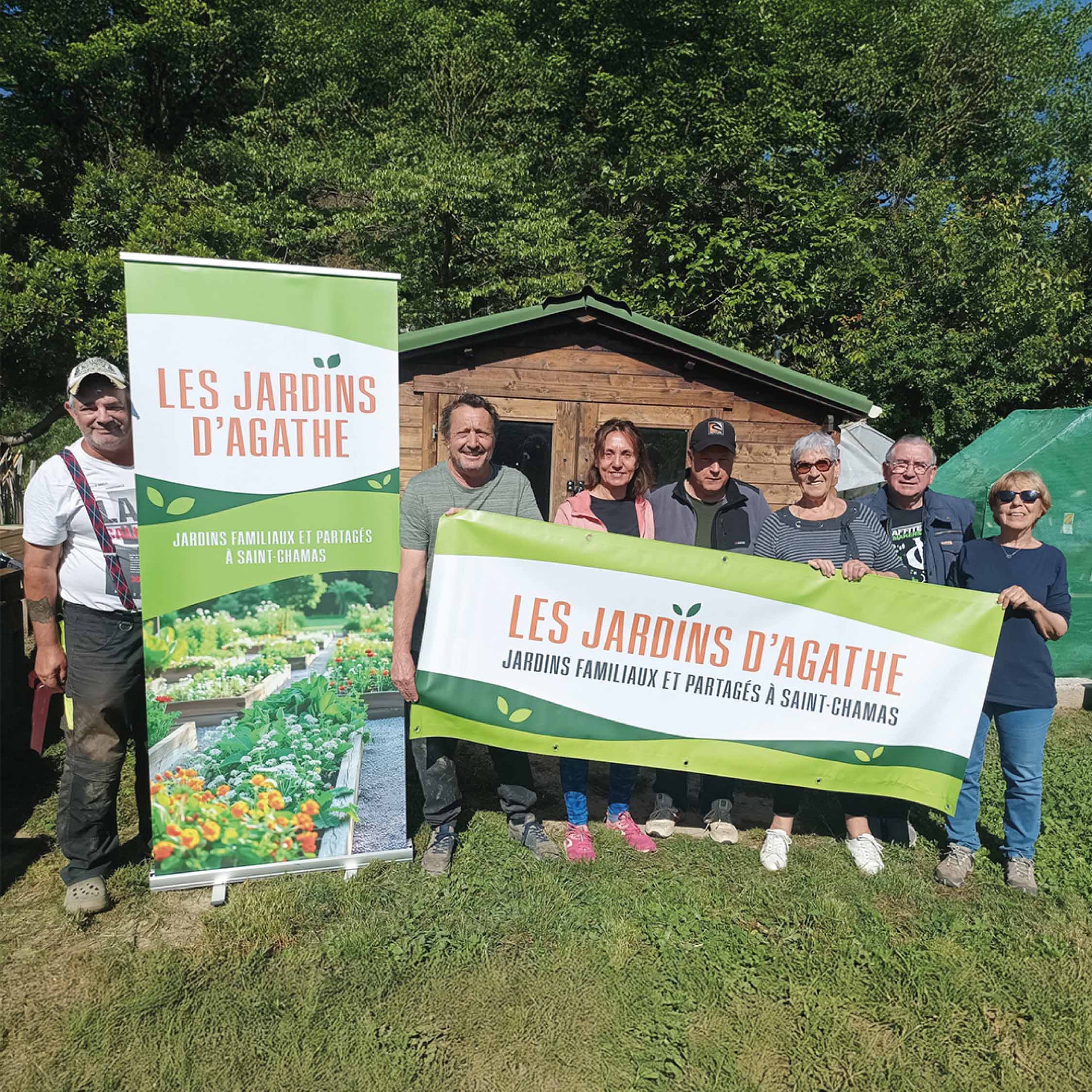 Bache et roll up - Les jardins d'Agathe